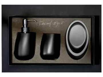KLEISS SET BLACK - Countertop Vetro Freddo® soap dish by Glass Design - view 2